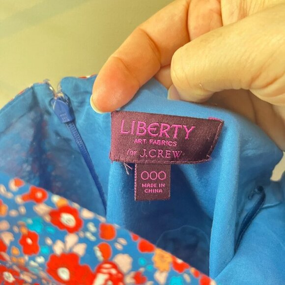 J. Crew Summer Dress Liberty Print- Betsy Ann Floral - Sz. 000‎ - Picture 4 of 8